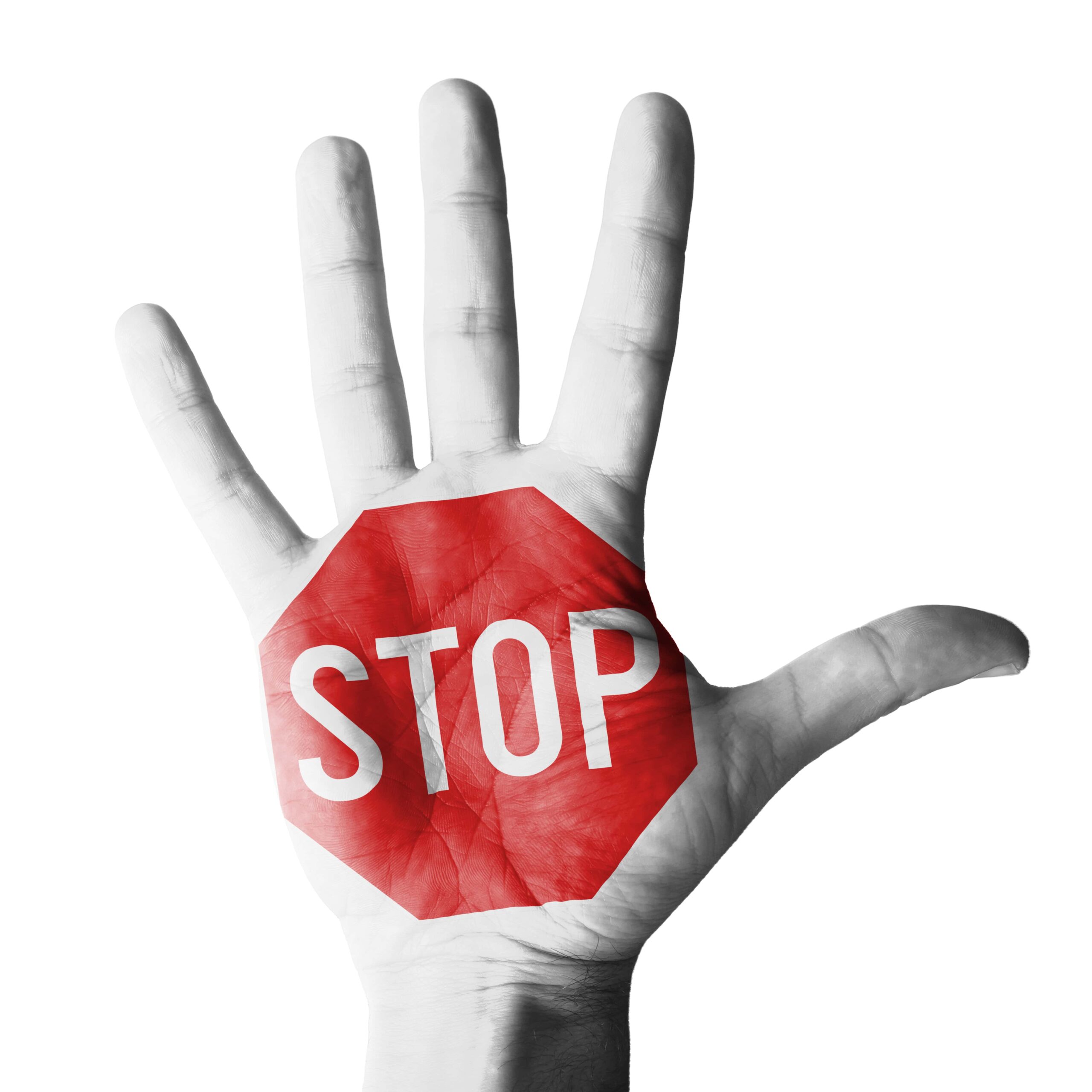 Image depicting a stop sign for sexual harassment in the workplace